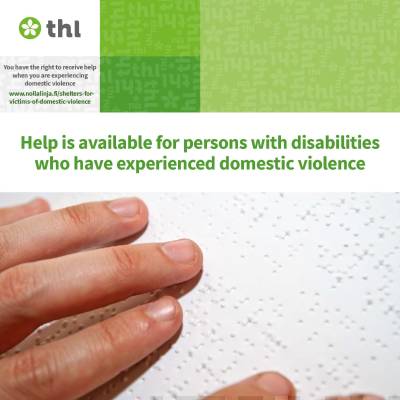 Help is available for persons with disabilities who have experienced domestic violence (50  pcs)