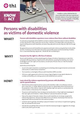 Persons with disabilities as victims of domestic violence (50 pcs)