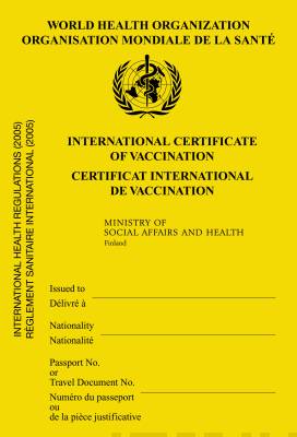 Kansainvälinen rokotuskortti (WHO) - International Certificate of Vaccination